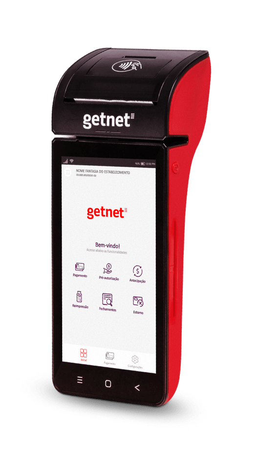 Nova máquina de cartão inteligente POS Digital  Getnet