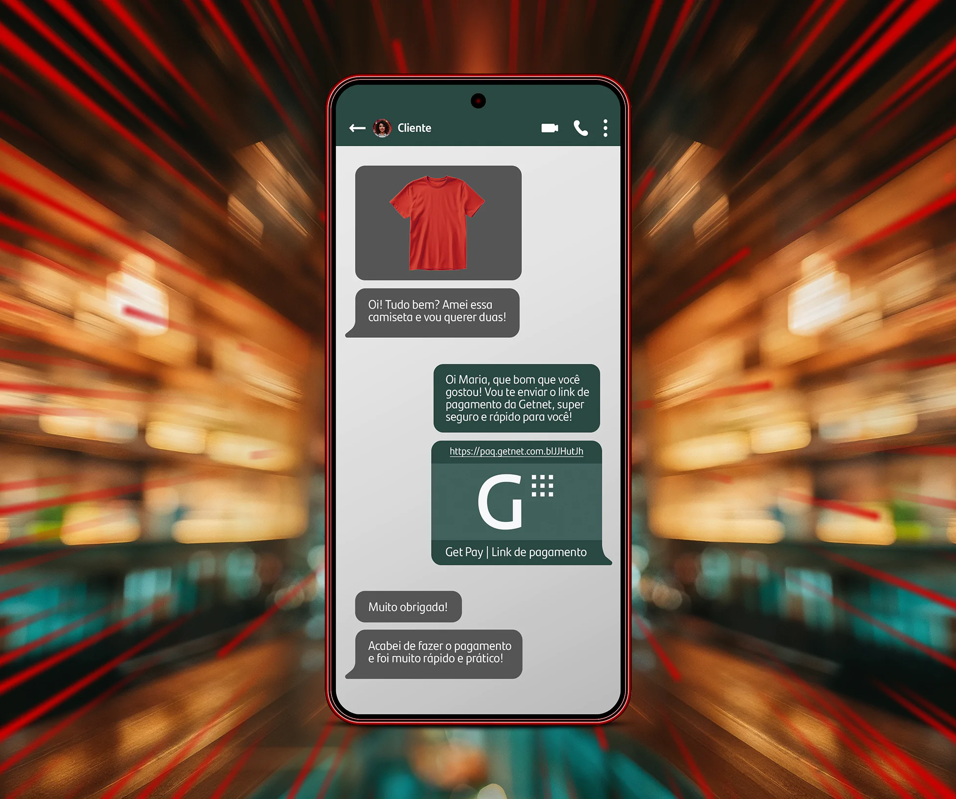 Maquininha de cartão de credito Getnet produto Get Mini NFC