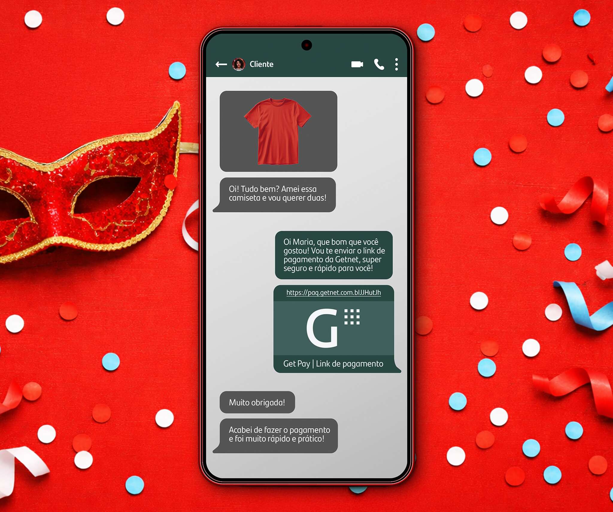 Maquininha de cartão de credito Getnet produto Get Mini NFC