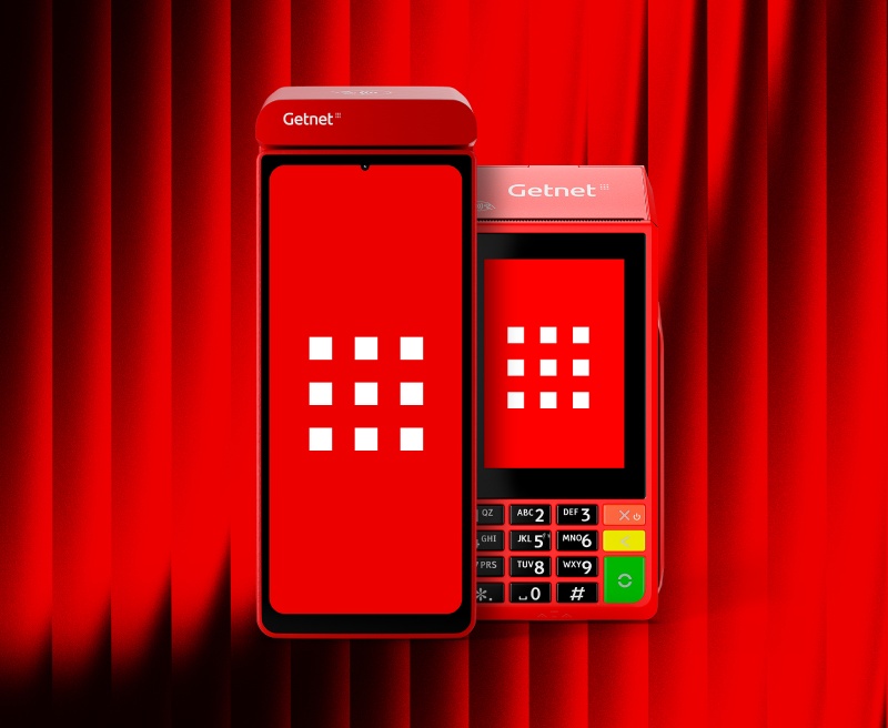 Tela de celular com o Aplicativo Getnet aberto